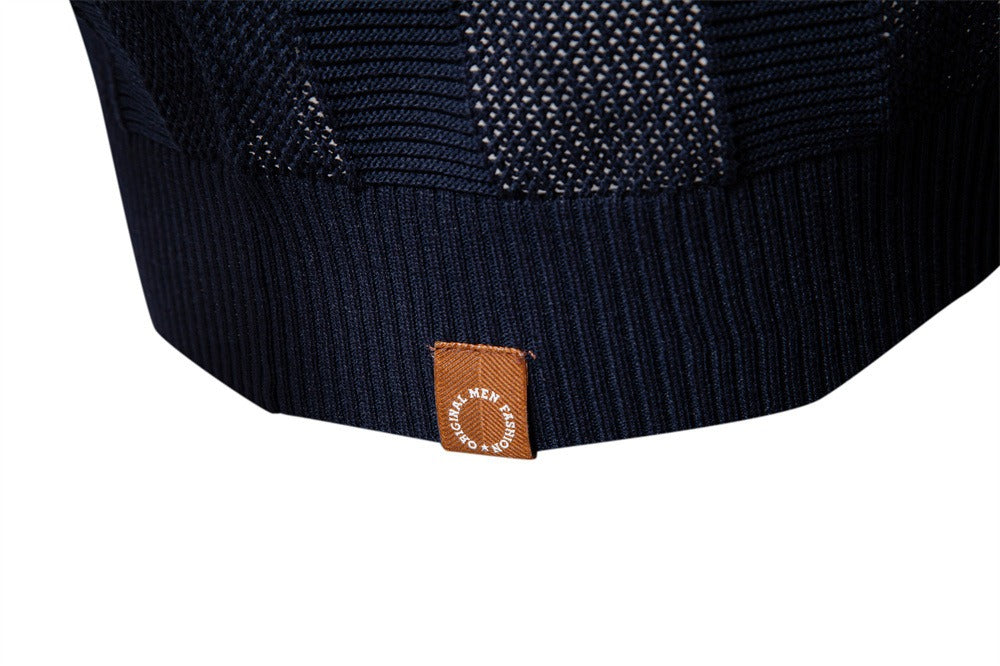 Men's Stripe Knit Polo Shirt with Mesh Panels - 2025 Summer Slim-Fit Streetwear Top | PSD8042