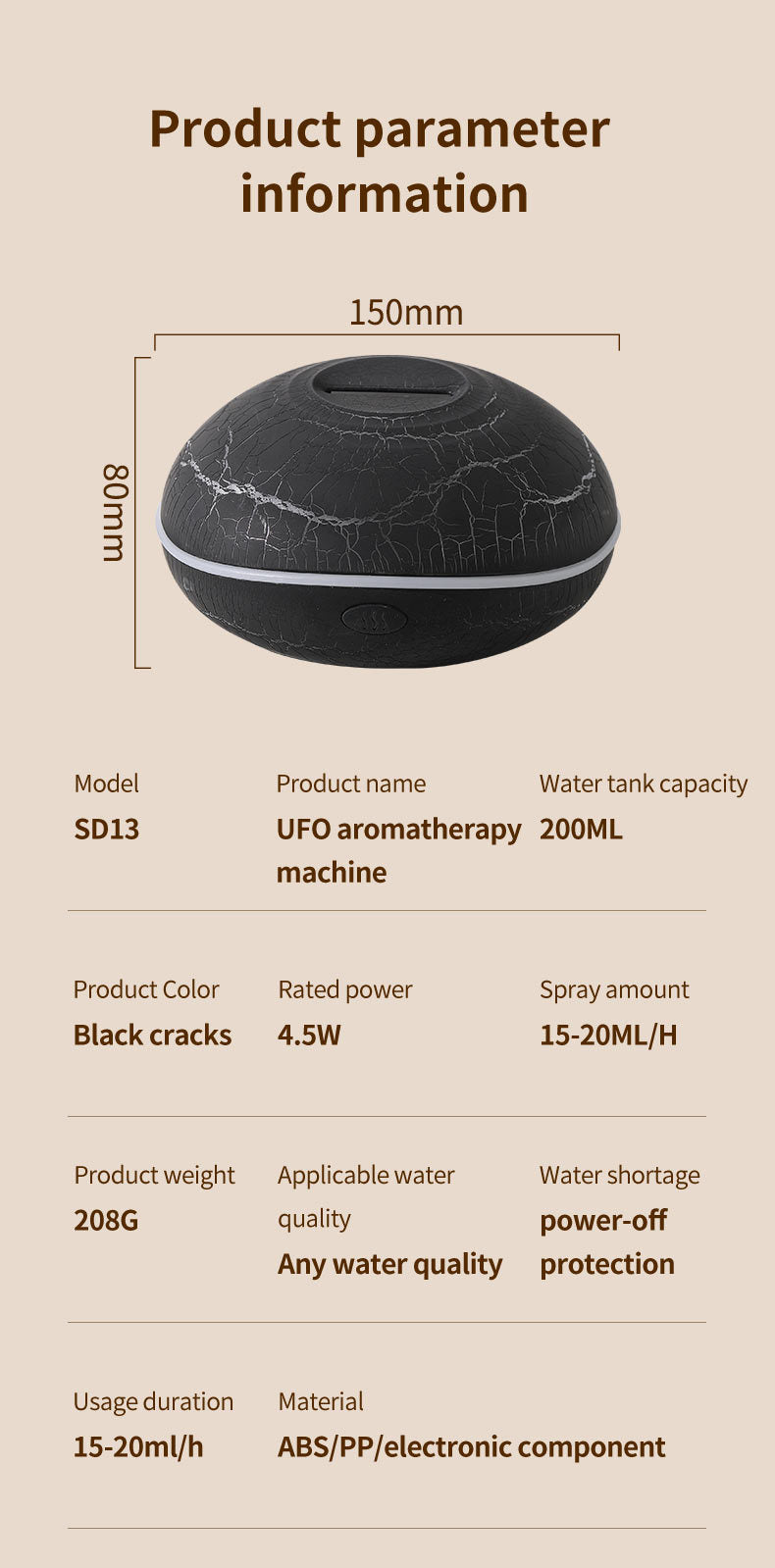 Realistic Flame Effect Aromatherapy Diffuser – 7-Color LED Humidifier USB Powered for Home, Office & Bedroom | SD13