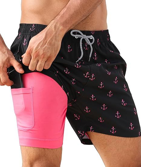 Summer 3D Print Men's Double-Layer Beach Shorts Quick-Dry, Breathable, Bold Designs | SCDK-QK