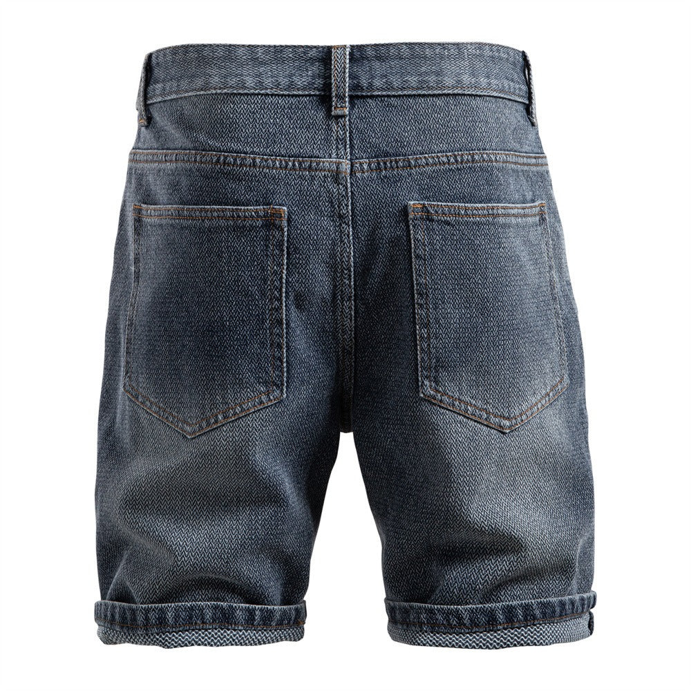 Men's Vintage Straight-Leg Denim Shorts - 2025 Summer Mid-Thigh Casual Jeans Shorts | ST0018