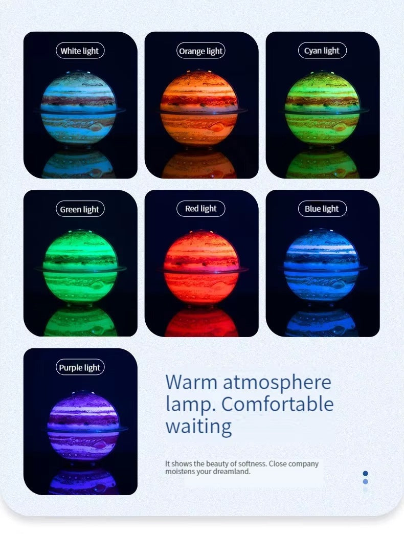 Planet Glow Humidifier Set – Earth & Jupiter Essential Oil Diffusers with LED Mood Light | SX-E335