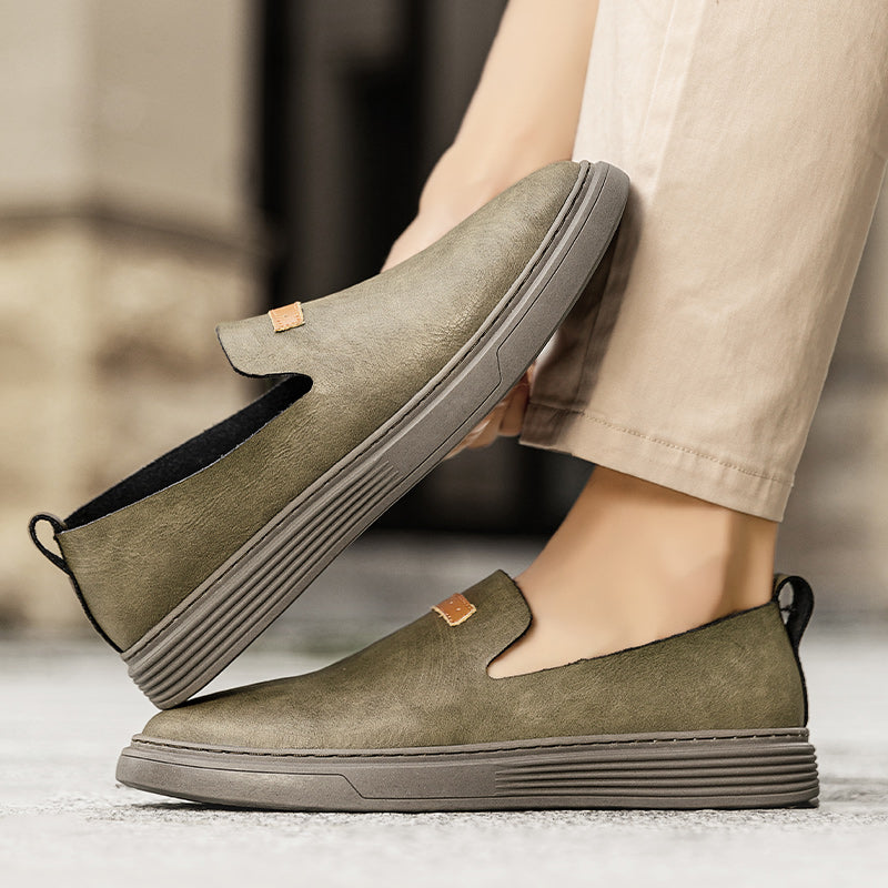Scarpe da guida in pelle da uomo alla moda Scarpe casual in pelle Mocassini slip-on | 23004