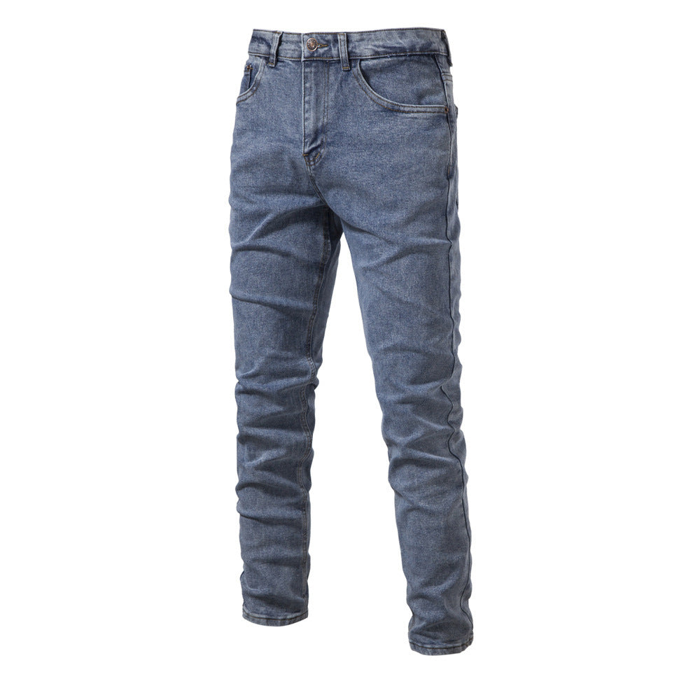 Pantalon en jean pour homme, décontracté, automne, pantalon extensible, déchiré, skinny | ZH10