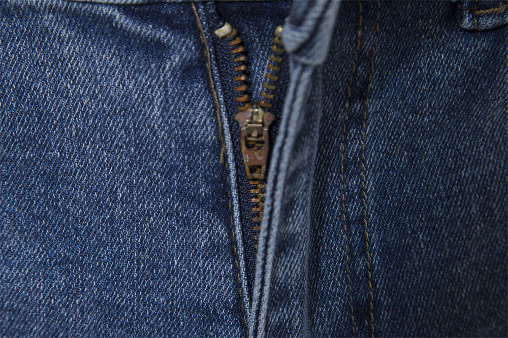Pantalon en jean pour homme, décontracté, automne, pantalon extensible, déchiré, skinny | ZH10