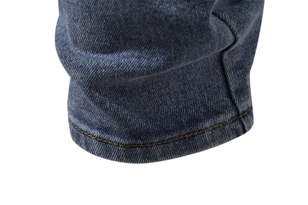 Pantalon en jean pour homme, décontracté, automne, pantalon extensible, déchiré, skinny | ZH10