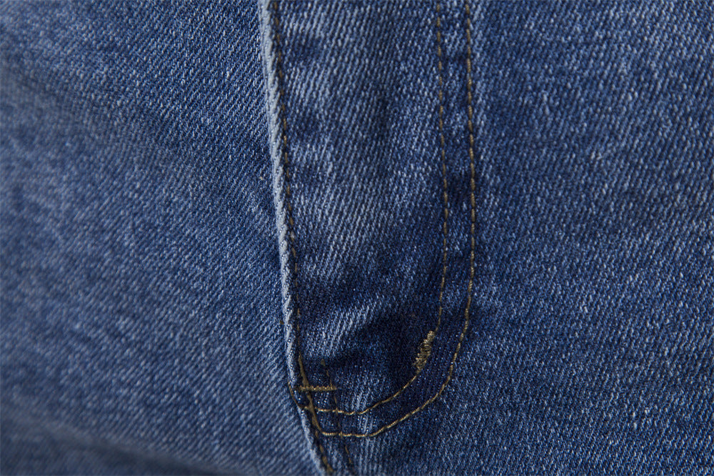 Pantalon en jean pour homme, décontracté, automne, pantalon extensible, déchiré, skinny | ZH10