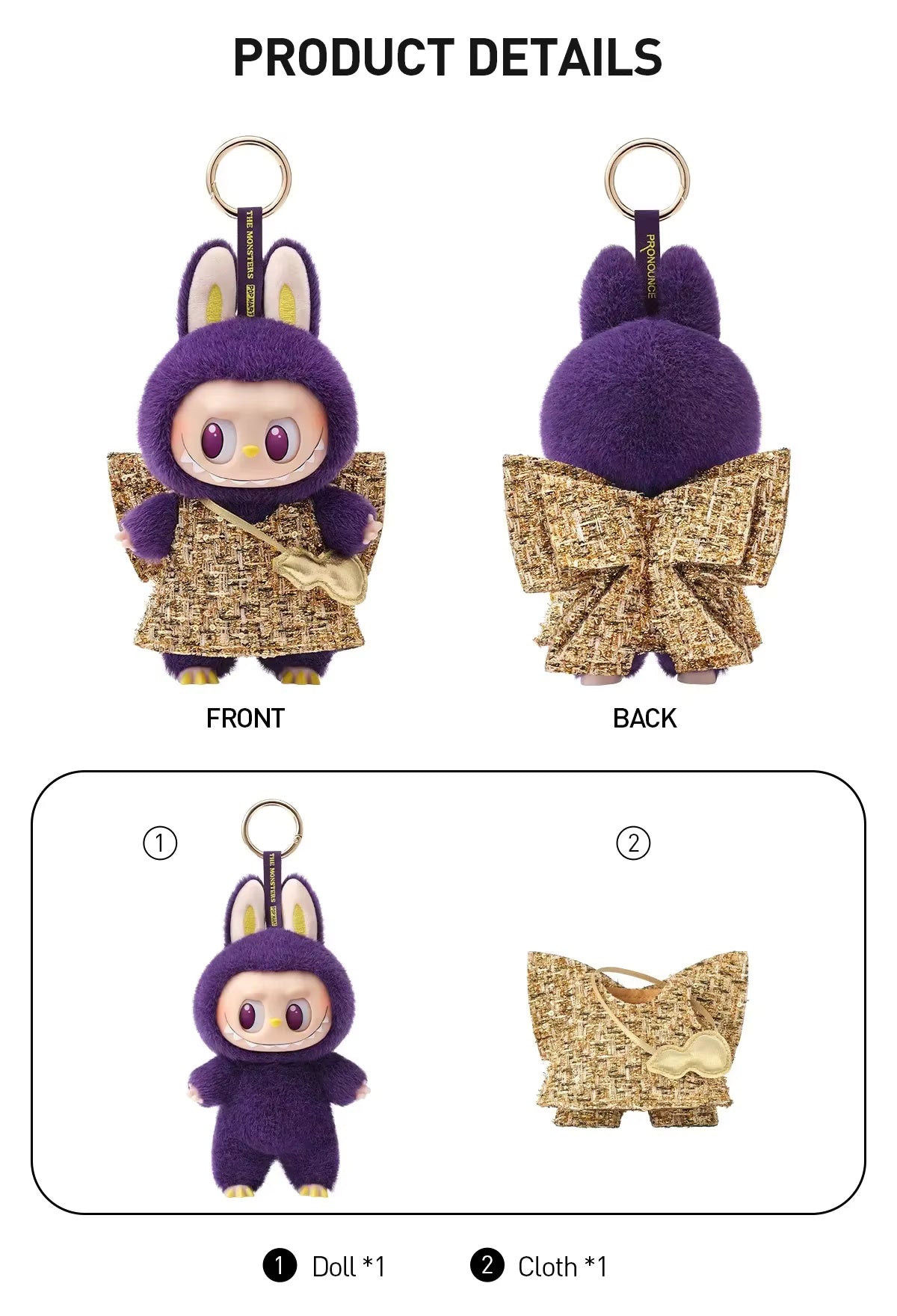 Labubu-Milan Wings of Fortune – Purple Angel Vinyl Plush Pendant Gift Toy | Labubu-milan