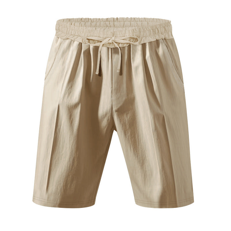 Men's Lightweight Linen-Blend Beach Shorts - Relaxed Fit 5-Inch Casual Shorts | WW-2