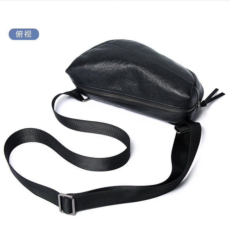 Cafen Kelvri Men’s Leather Crossbody Bag – Genuine Cowhide Shoulder Chest Bag UK | 2712D