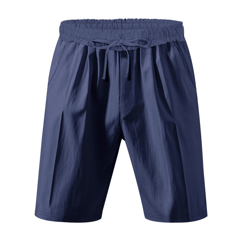 Men's Lightweight Linen-Blend Beach Shorts - Relaxed Fit 5-Inch Casual Shorts | WW-2