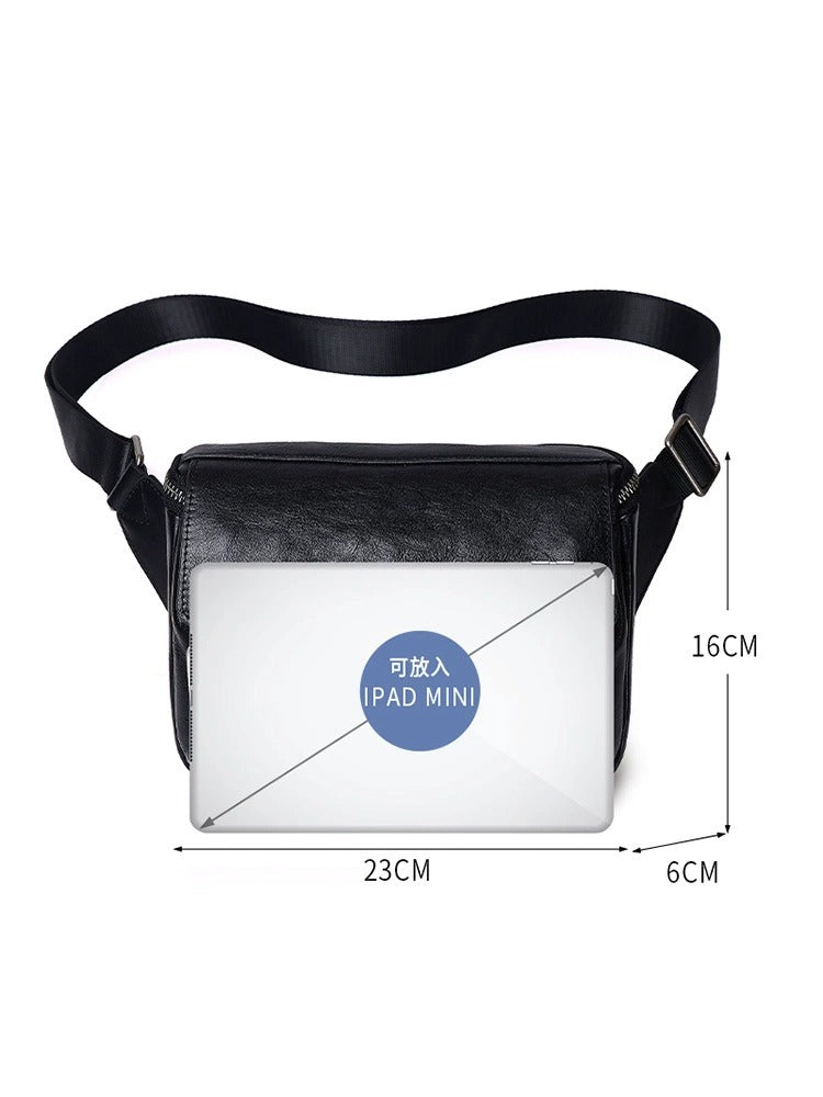 Cafen Kelvri Men’s Premium Leather Chest Bag – Genuine Cowhide Crossbody Sling & Waist Pack UK | 88571A