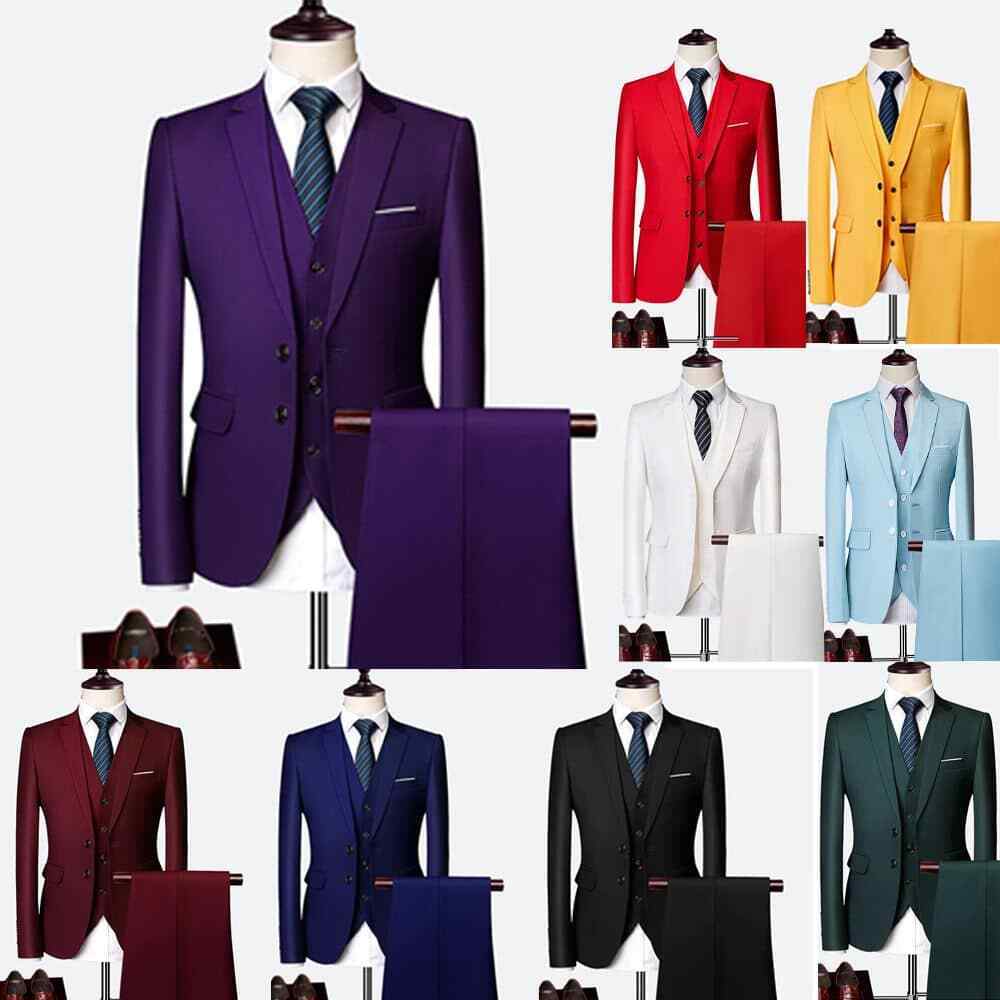 Abiti da uomo di alta qualità, 3 pezzi, vestibilità regolare elegante | X19