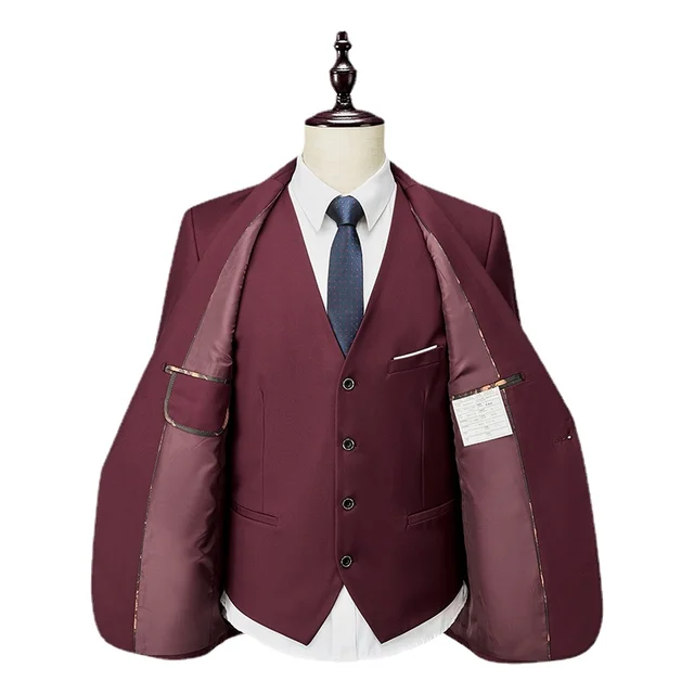 Abiti da uomo di alta qualità, 3 pezzi, vestibilità regolare elegante | X19