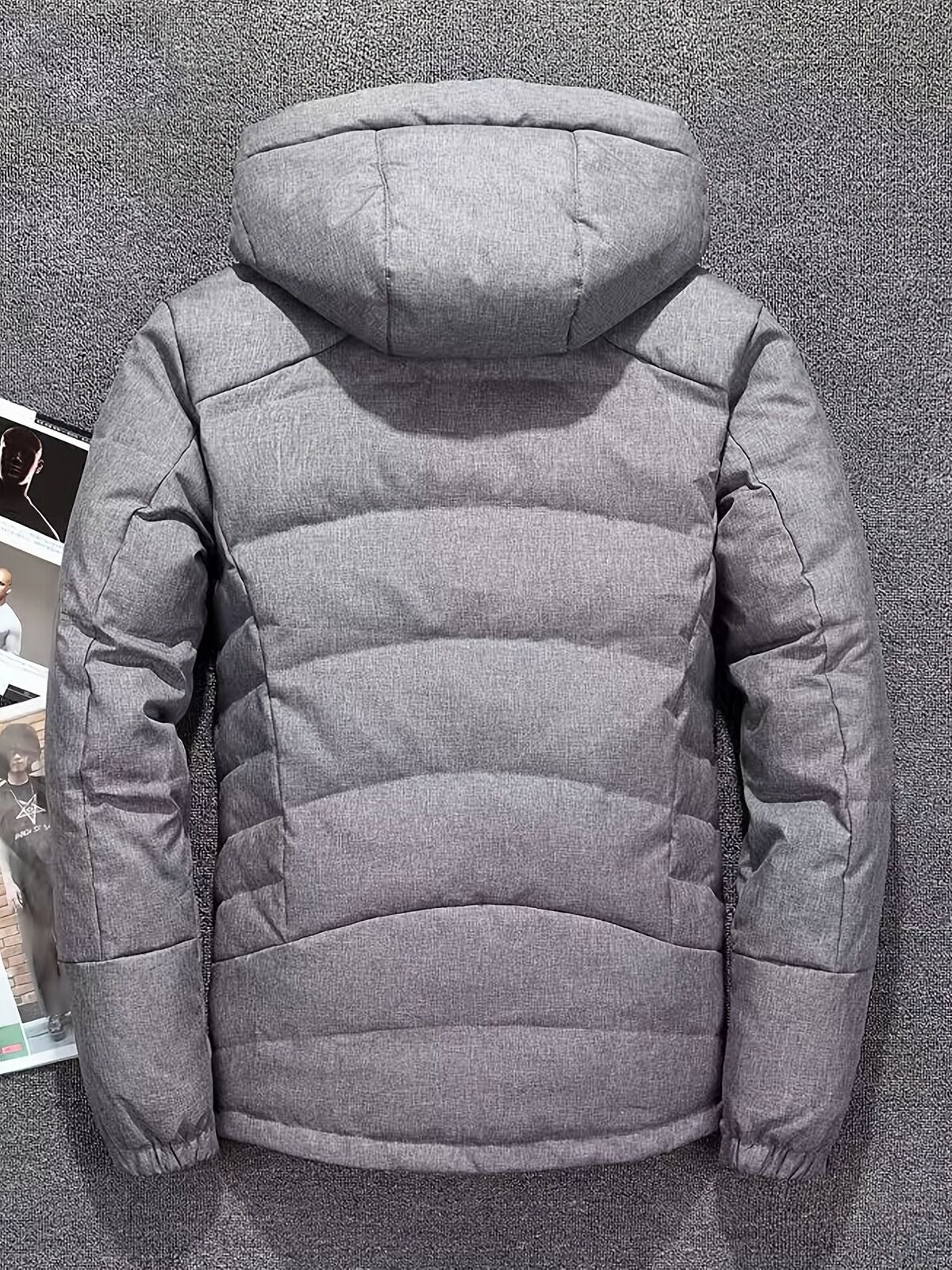 Parka da uomo, piumino d'anatra, cappotto invernale spesso con cappuccio, giacca da trekking calda | 1987