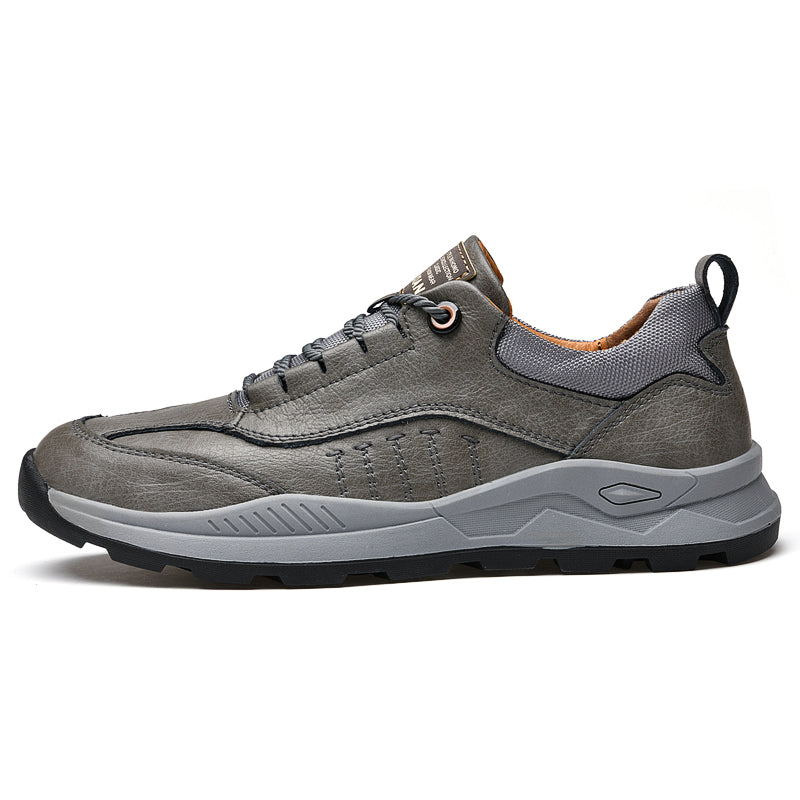 Chaussures de marche habillées en cuir microfibre pour hommes Gris | 1299