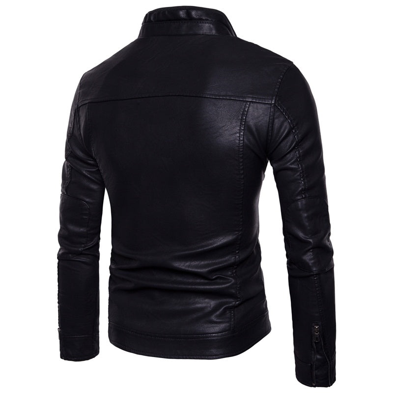 Giacca da uomo in similpelle di alta qualità, vestibilità aderente, elegante blazer | JK12