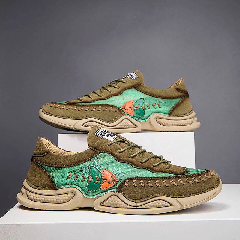 Men's Casual Shoes Fashion Breathable Walking Sports Handmade Boots Manual lace-up Comfortable Trainers
| 7219