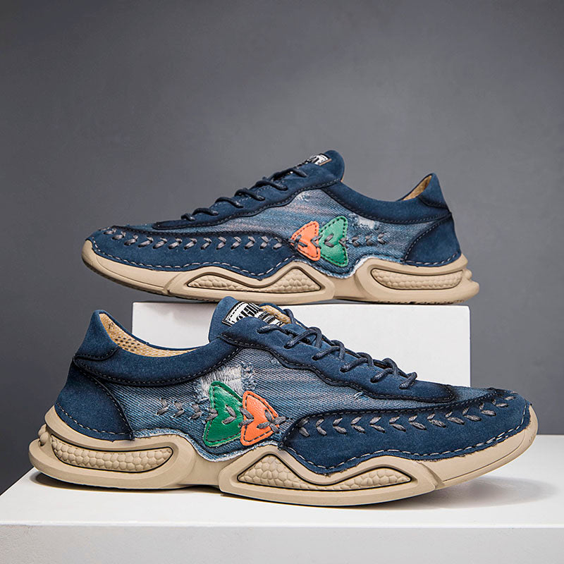 Men's Casual Shoes Fashion Breathable Walking Sports Handmade Boots Manual lace-up Comfortable Trainers
| 7219