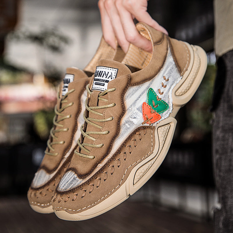Men's Casual Shoes Fashion Breathable Walking Sports Handmade Boots Manual lace-up Comfortable Trainers
| 7219