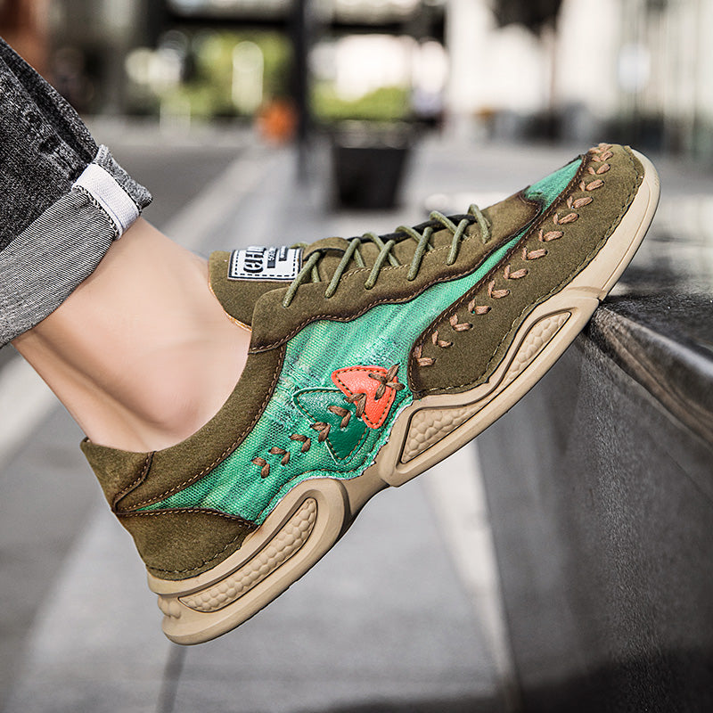 Men's Casual Shoes Fashion Breathable Walking Sports Handmade Boots Manual lace-up Comfortable Trainers
| 7219
