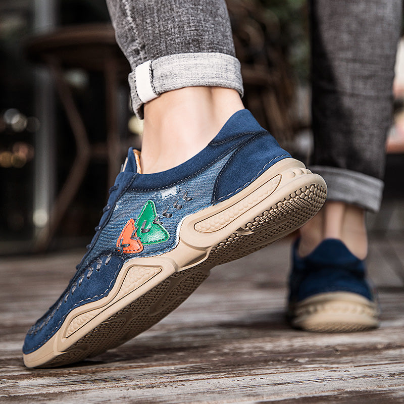 Men's Casual Shoes Fashion Breathable Walking Sports Handmade Boots Manual lace-up Comfortable Trainers
| 7219