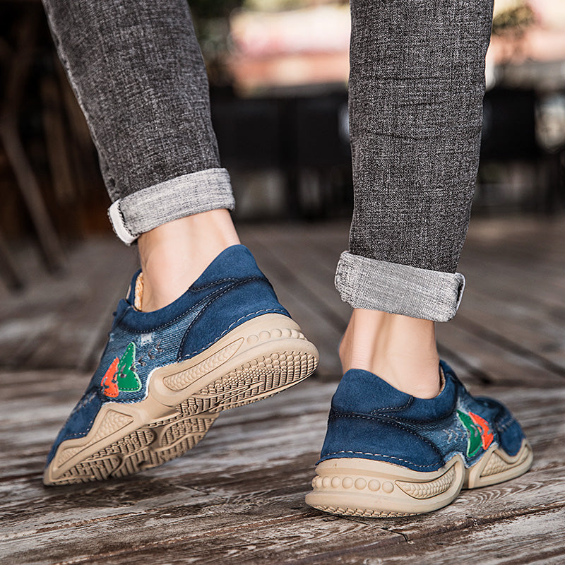 Men's Casual Shoes Fashion Breathable Walking Sports Handmade Boots Manual lace-up Comfortable Trainers
| 7219