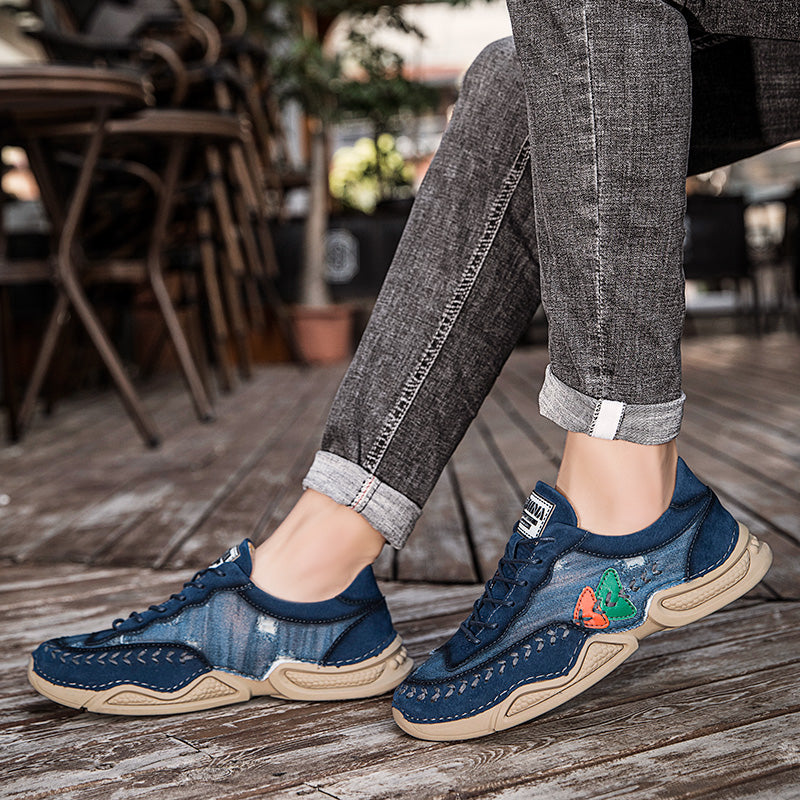 Men's Casual Shoes Fashion Breathable Walking Sports Handmade Boots Manual lace-up Comfortable Trainers
| 7219