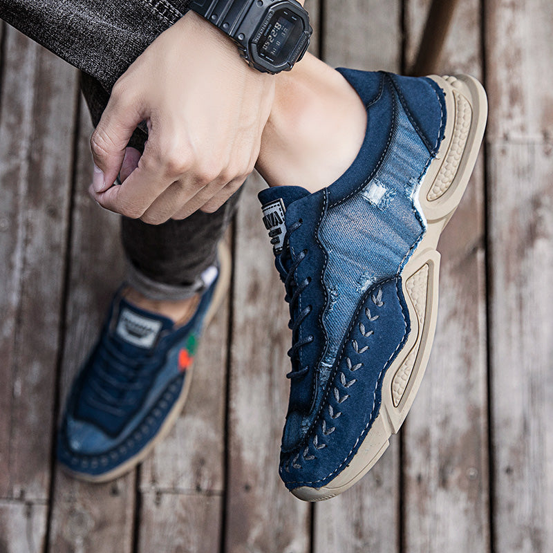 Men's Casual Shoes Fashion Breathable Walking Sports Handmade Boots Manual lace-up Comfortable Trainers
| 7219