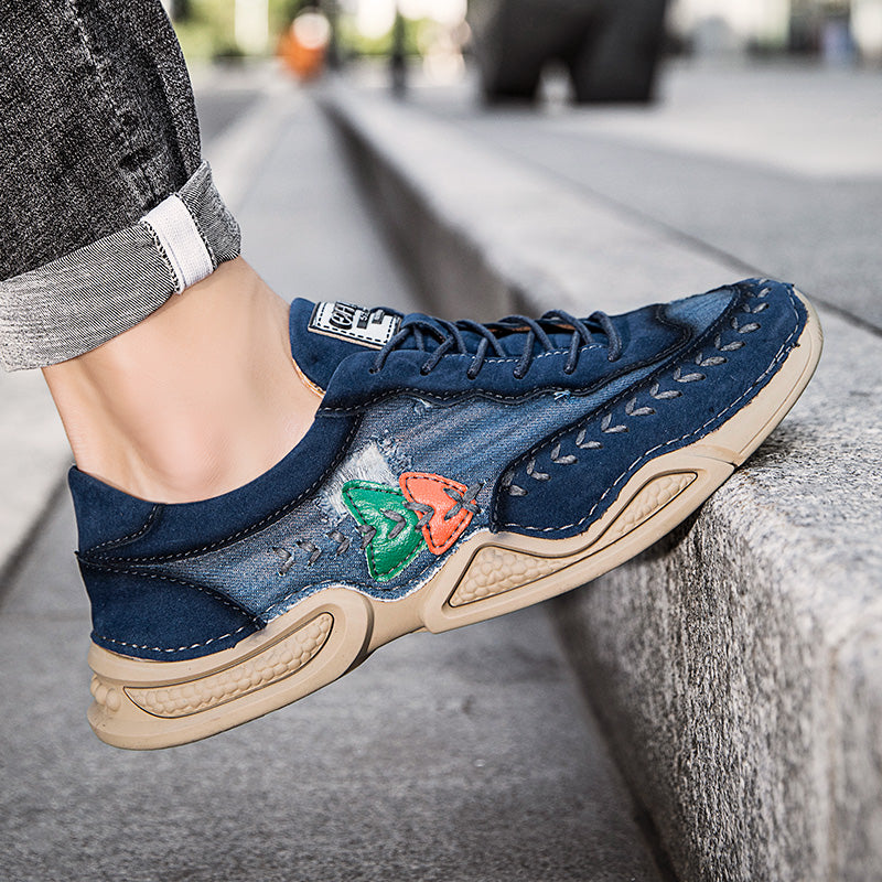 Men's Casual Shoes Fashion Breathable Walking Sports Handmade Boots Manual lace-up Comfortable Trainers
| 7219