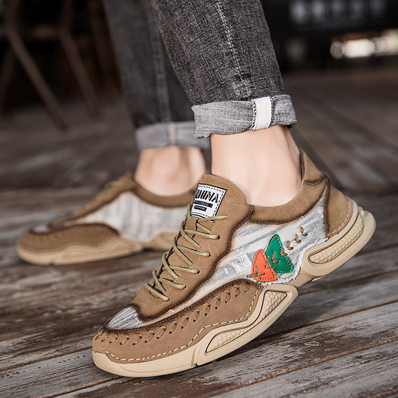 Men's Casual Shoes Fashion Breathable Walking Sports Handmade Boots Manual lace-up Comfortable Trainers
| 7219