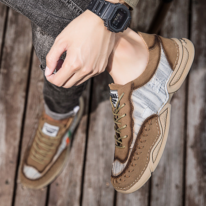 Men's Casual Shoes Fashion Breathable Walking Sports Handmade Boots Manual lace-up Comfortable Trainers
| 7219