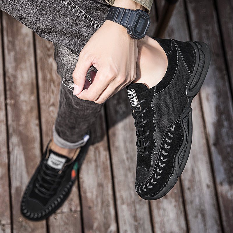 Men's Casual Shoes Fashion Breathable Walking Sports Handmade Boots Manual lace-up Comfortable Trainers
| 7219
