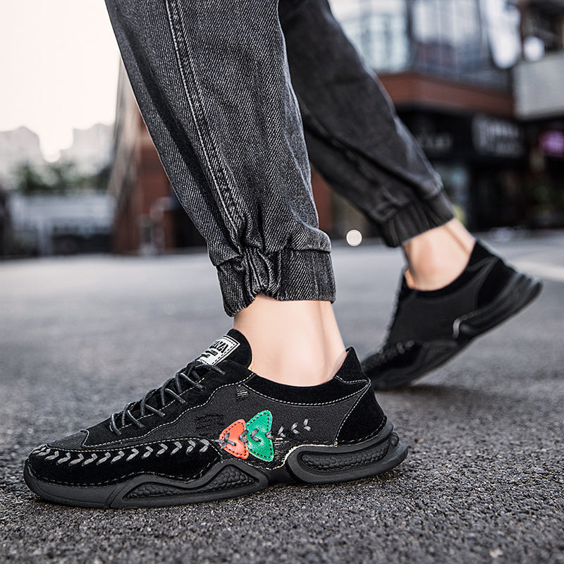 Men's Casual Shoes Fashion Breathable Walking Sports Handmade Boots Manual lace-up Comfortable Trainers
| 7219