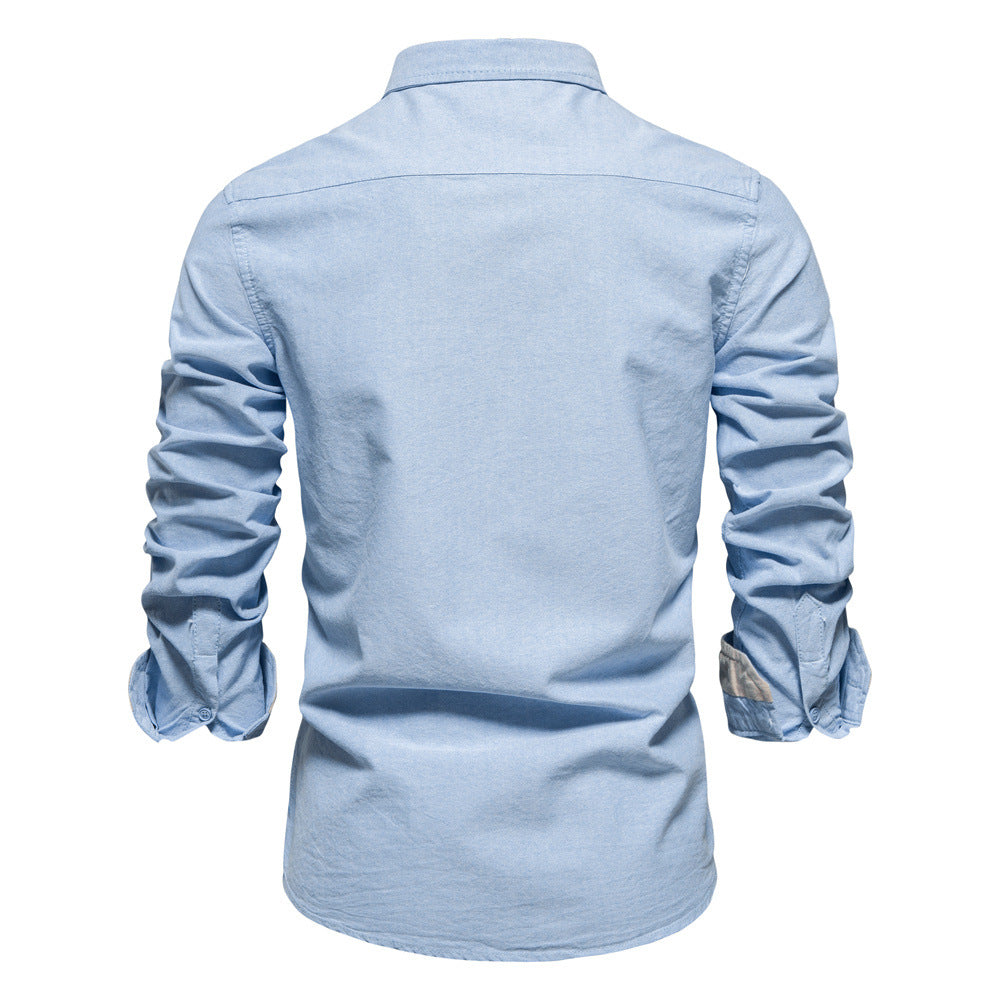 Chemise à manches longues pour homme, coupe slim, motif floral, à revers | SH696