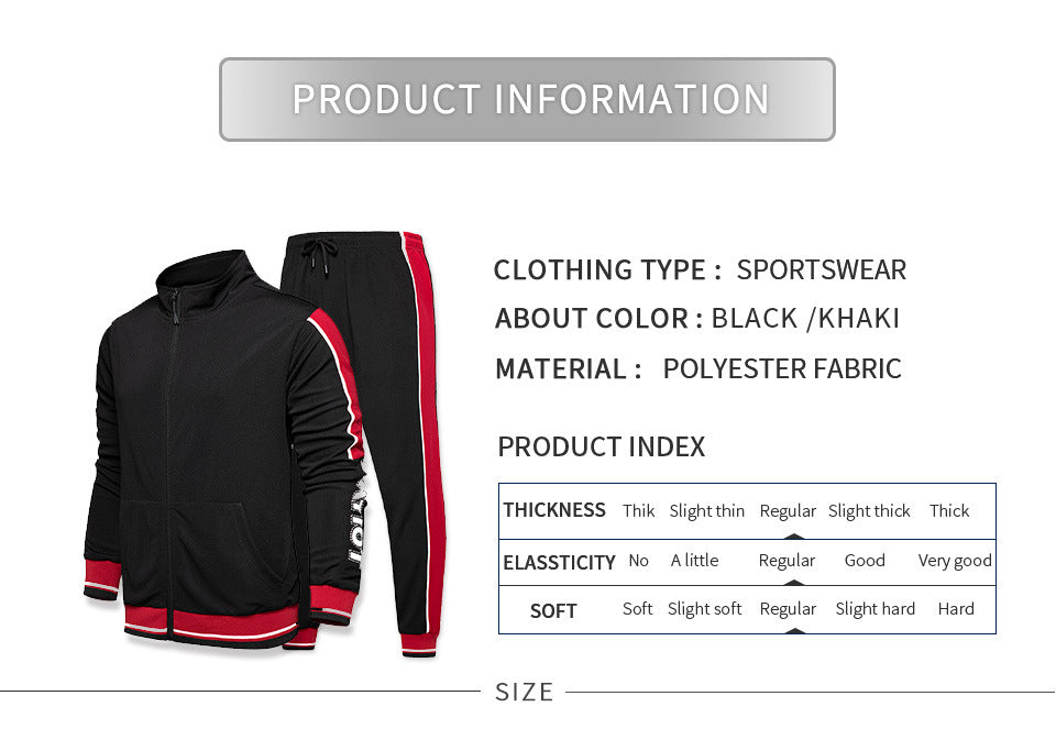 Men's Quick Dry Thin Activewear Full Zip Jogging Tracksuit Spring Autumn | TZ55