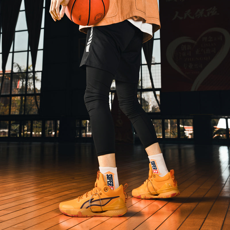 Baskets montantes élégantes pour hommes, chaussures de basket-ball athlétiques |