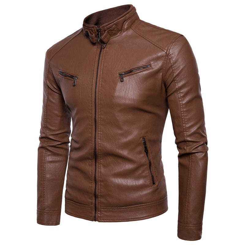 Giacca da uomo in similpelle di alta qualità, vestibilità aderente, elegante blazer | JK12