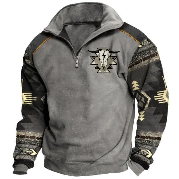 Sweat-shirt à revers style cowboy pour homme | M6S0