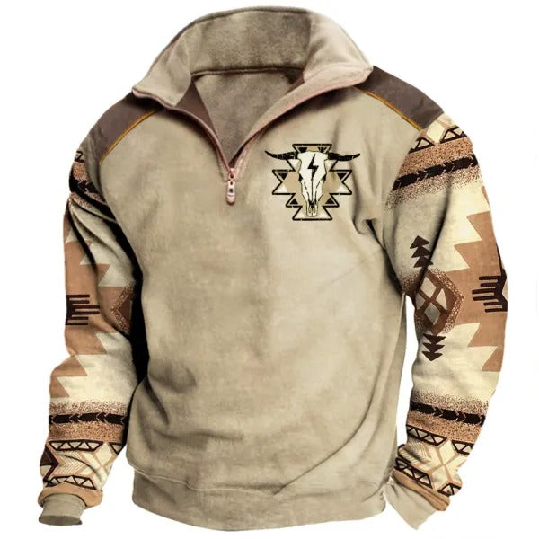 Sweat-shirt à revers style cowboy pour homme | M6S0