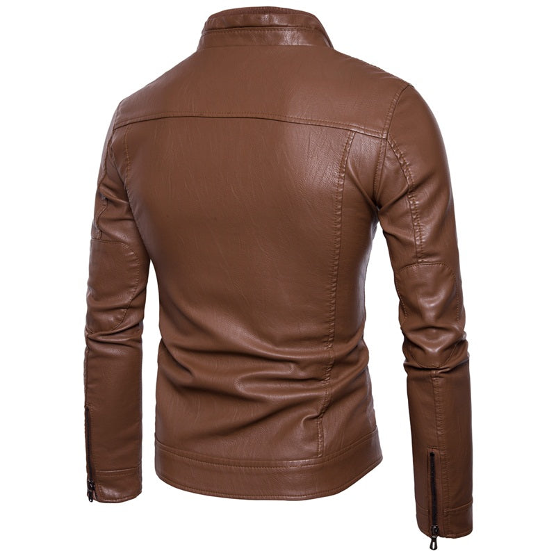 Giacca da uomo in similpelle di alta qualità, vestibilità aderente, elegante blazer | JK12
