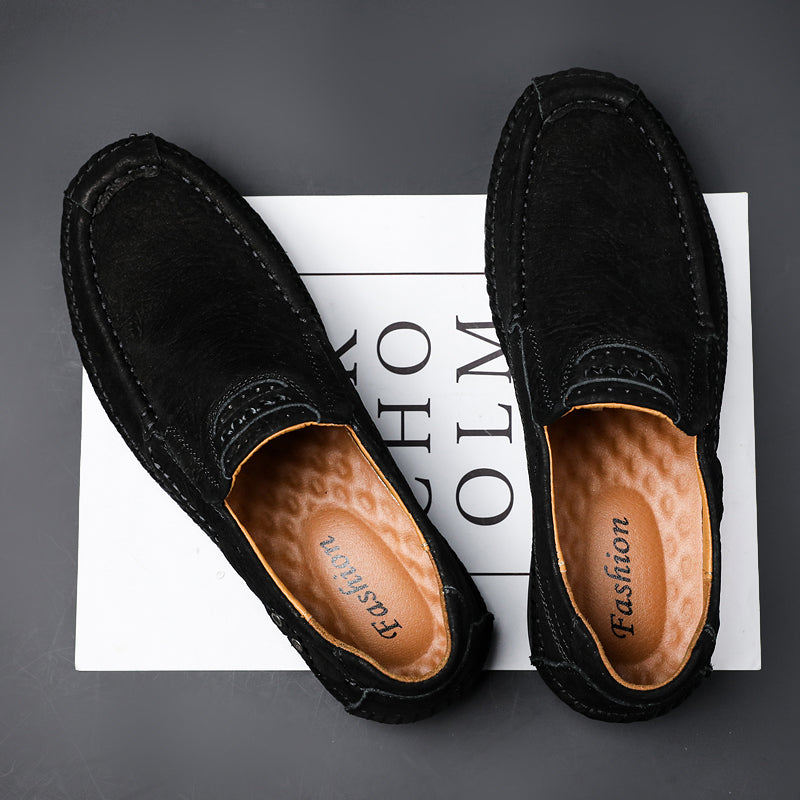 Mocassini in pelle da uomo, scarpe con tacco, slip on, mocassini | 88138