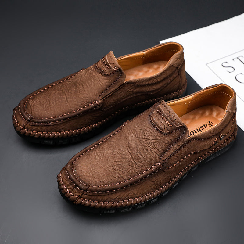 Mocassini in pelle da uomo, scarpe con tacco, slip on, mocassini | 88138