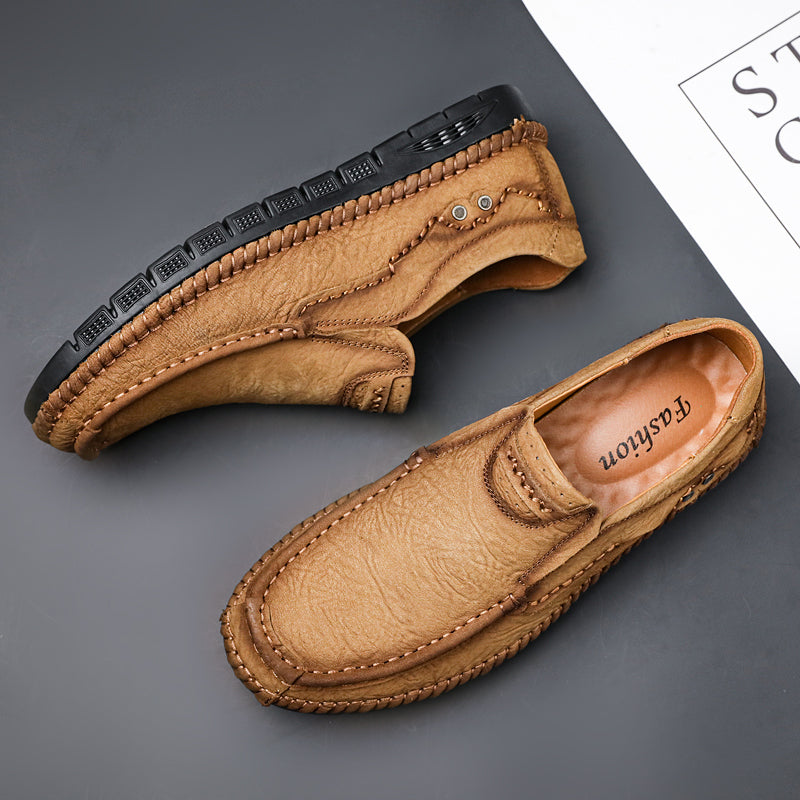 Mocassini in pelle da uomo, scarpe con tacco, slip on, mocassini | 88138