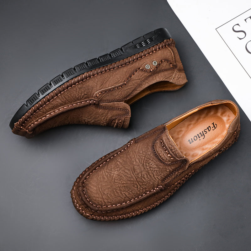 Mocassini in pelle da uomo, scarpe con tacco, slip on, mocassini | 88138