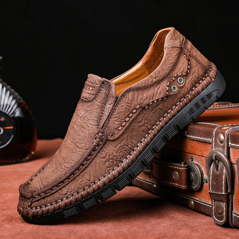 Mocassini in pelle da uomo, scarpe con tacco, slip on, mocassini | 88138
