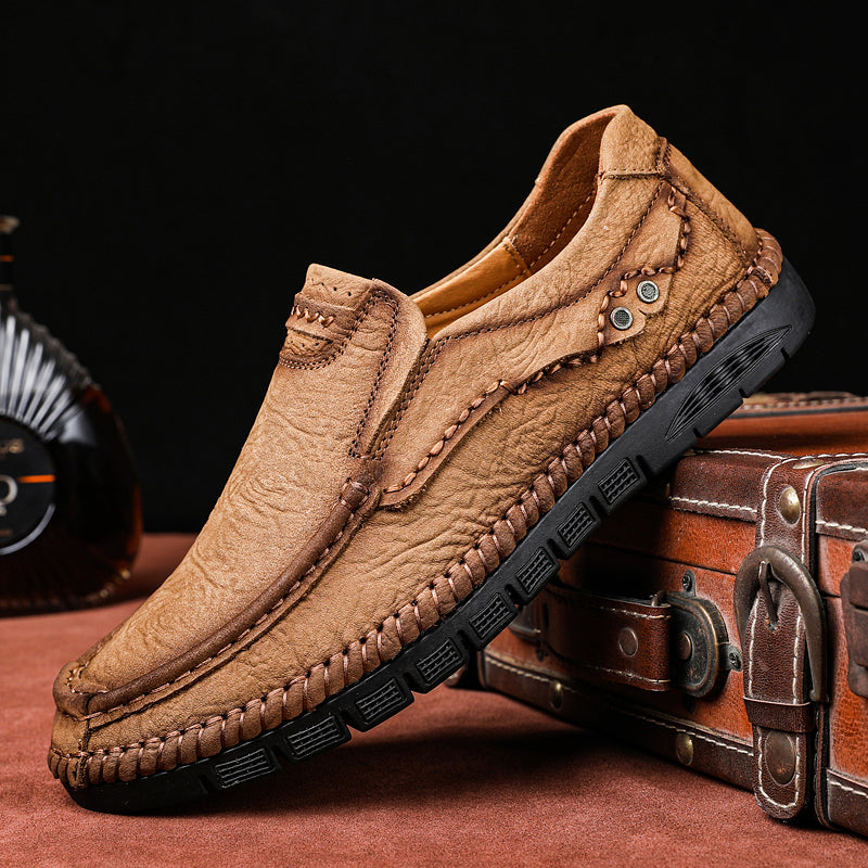 Mocassini in pelle da uomo, scarpe con tacco, slip on, mocassini | 88138
