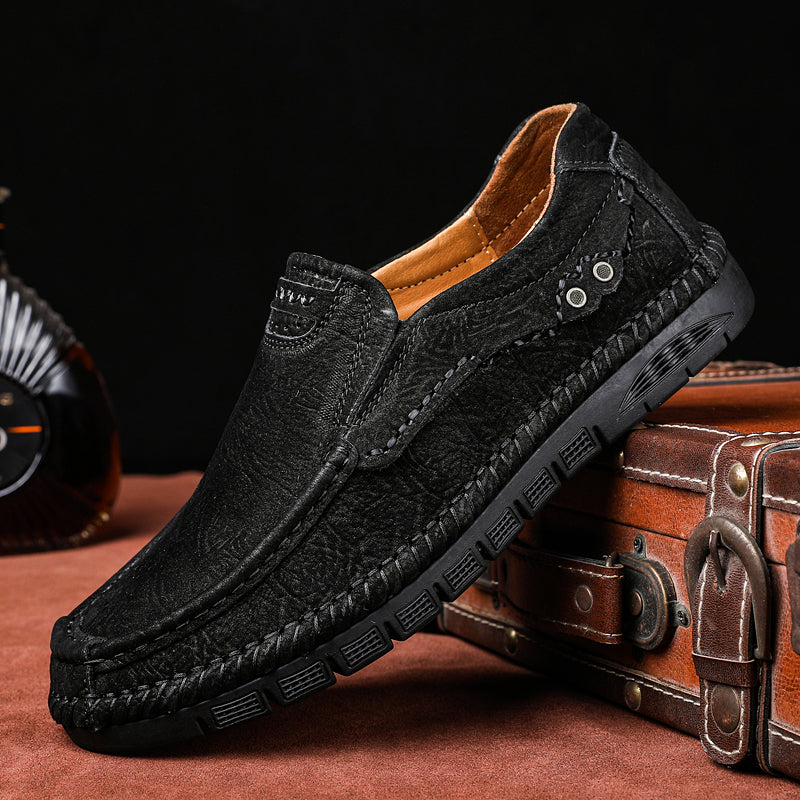 Mocassini in pelle da uomo, scarpe con tacco, slip on, mocassini | 88138