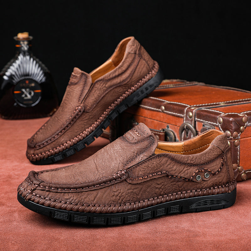 Mocassini in pelle da uomo, scarpe con tacco, slip on, mocassini | 88138