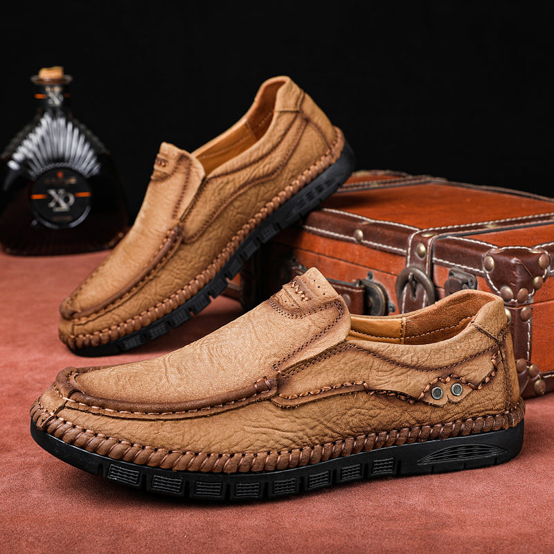Mocassini in pelle da uomo, scarpe con tacco, slip on, mocassini | 88138