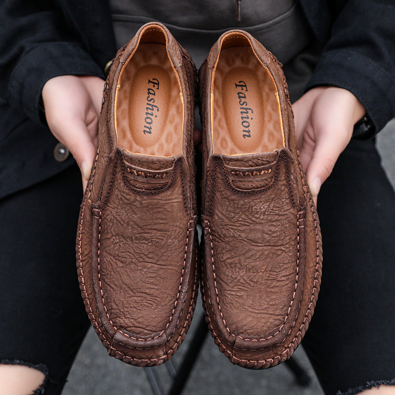 Mocassini in pelle da uomo, scarpe con tacco, slip on, mocassini | 88138